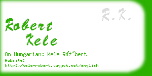 robert kele business card